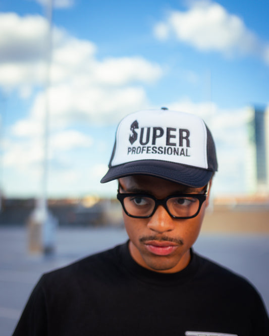 Super Professional Trucker Hat (S-Tie Edition) - White